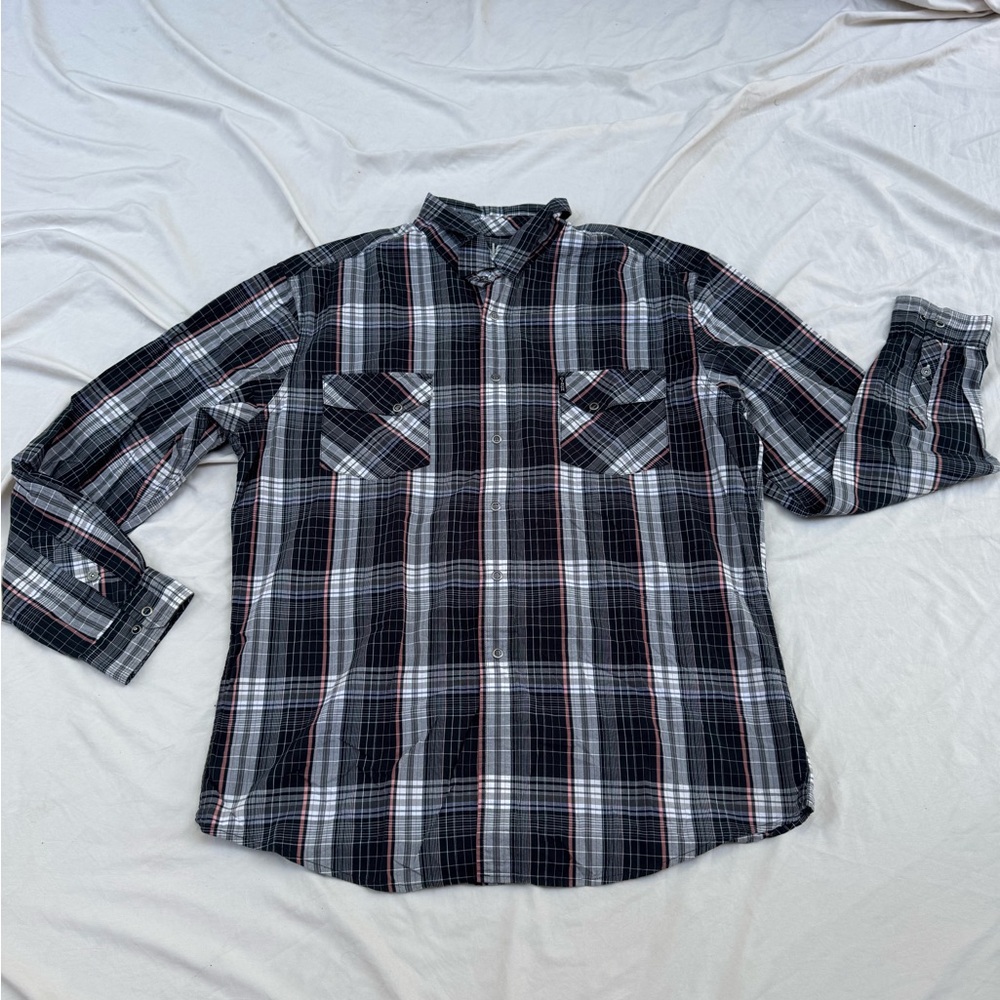 Men’s Cinch Denim Plaid button up